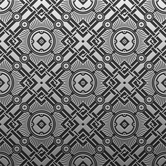 Silver/platinum metallic background with geometric pattern. Elegant luxury style.