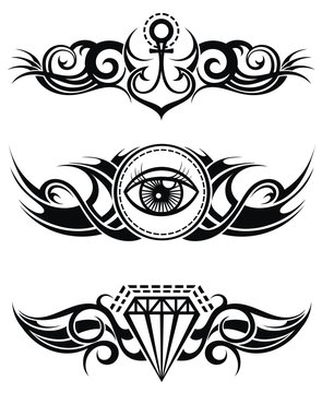 Tribal tattoo elements