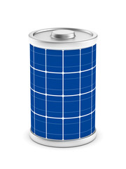 solar battery on white background. Isolated 3d image