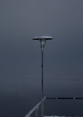 Lamp by the Lake in Winter