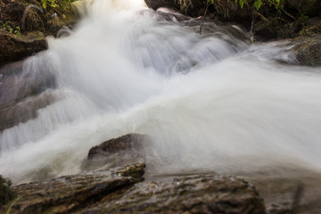 beautiful waterfall in nature