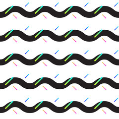 abstract seamless pattern. vector wavy lines