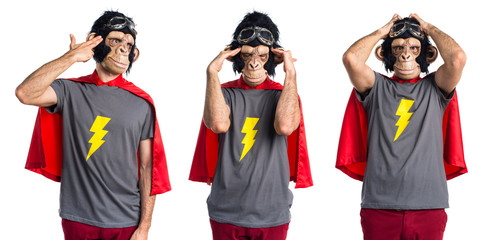 Frustrated Superhero monkey man