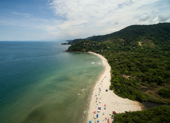 Aerial View of Barra do Sahy, Sao Sebastiao, Sao Paulo, Brazil