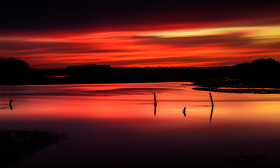 Heure rouge sur le golfe du Morbihan