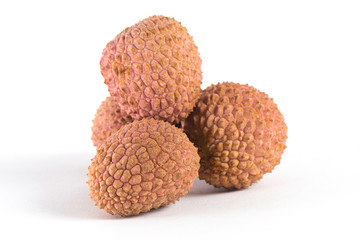 lychee on a white background