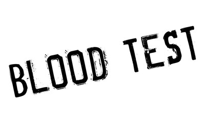 Blood Test rubber stamp. Grunge design with dust scratches. Effects can be easily removed for a clean, crisp look. Color is easily changed.
