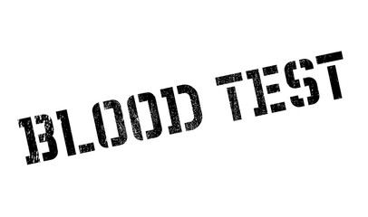 Blood Test rubber stamp. Grunge design with dust scratches. Effects can be easily removed for a clean, crisp look. Color is easily changed.