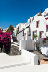Santorini, Grecja, Oia - Luksusowy Resort z widokiem na morze - obrazy, fototapety, plakaty