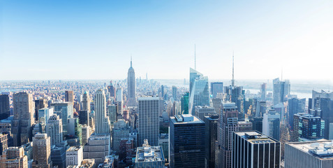 Fototapeta na wymiar Manhattan with Empire State Building panorama