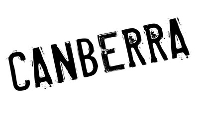 Canberra rubber stamp. Grunge design with dust scratches. Effects can be easily removed for a clean, crisp look. Color is easily changed.