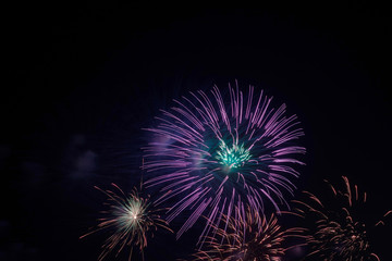 firework background with free space for text