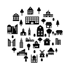 Building icon set