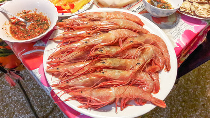 Argentine red shrimps
