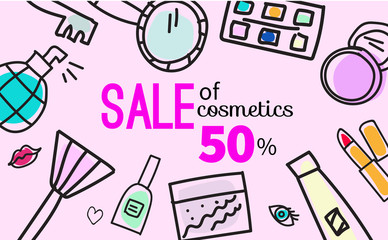 Banner sale cosmetics