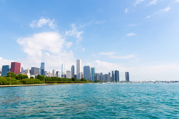 Obraz premium Pejzaż Chicago w letni dzień