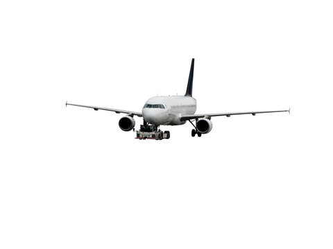Flugzeug freigestellt im Flug
