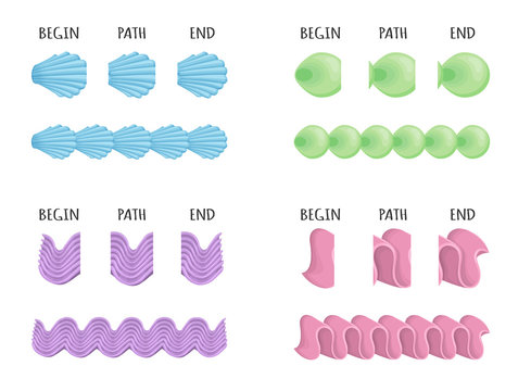 cake, pastry and dessert seamless decoration brushes