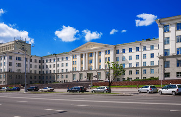 Fototapeta na wymiar Belarus, Minsk, Independence Avenue