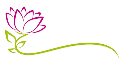 Naklejka premium Logo fioletowy kwiat.