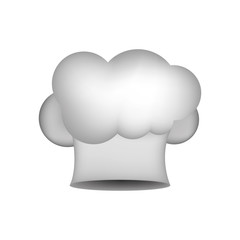realistic silhouette of chefs hat in shape cloud vector illustration