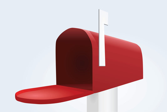 Red post box vector