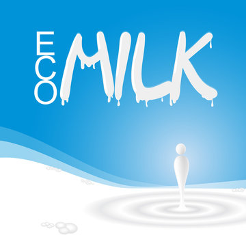 White milk splash