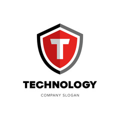 Fototapeta premium Technology logo vector design .