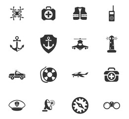 coast guard icon set
