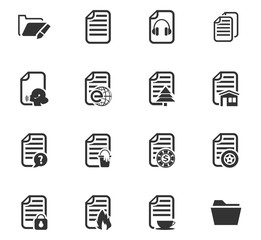 documents icon set