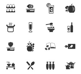 food and kitchen icon set