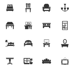 furniture icon set