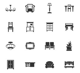 furniture icon set