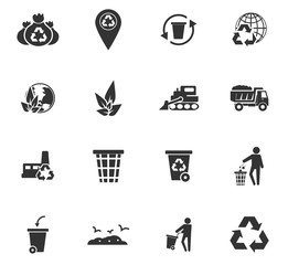 garbage icon set