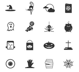 halloween icon set