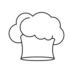 contour of chefs hat in irregular shape vector illustration