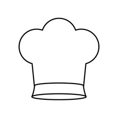 contour of chefs hat small vector illustration