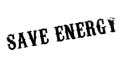 Save Energy rubber stamp. Grunge design with dust scratches. Effects can be easily removed for a clean, crisp look. Color is easily changed.