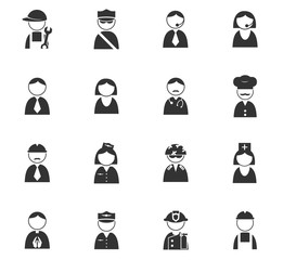 profession icon set