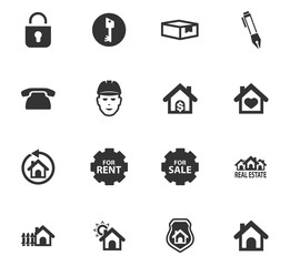 real estate icon set