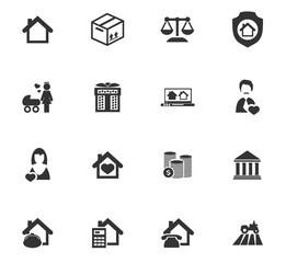 real estate icon set
