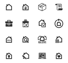 real estate icon set