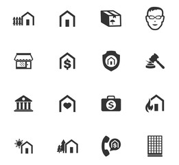 real estate icon set