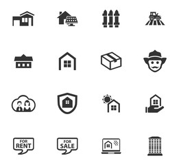 real estate icon set