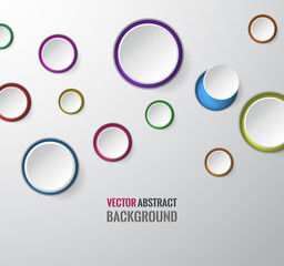 vector abstract background. Circle round colored bubbles wallpaper