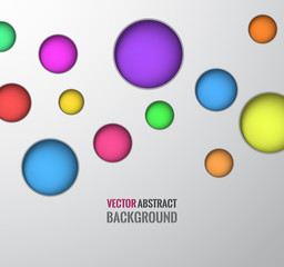 vector abstract background. Circle round colored bubbles wallpaper