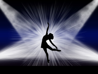 Obraz premium Ballet dancer performing on the stage