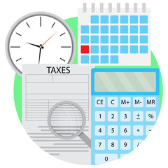 Tax analysis vector icon