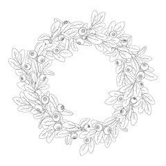 Round wreath or frame