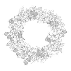 Round wreath or frame